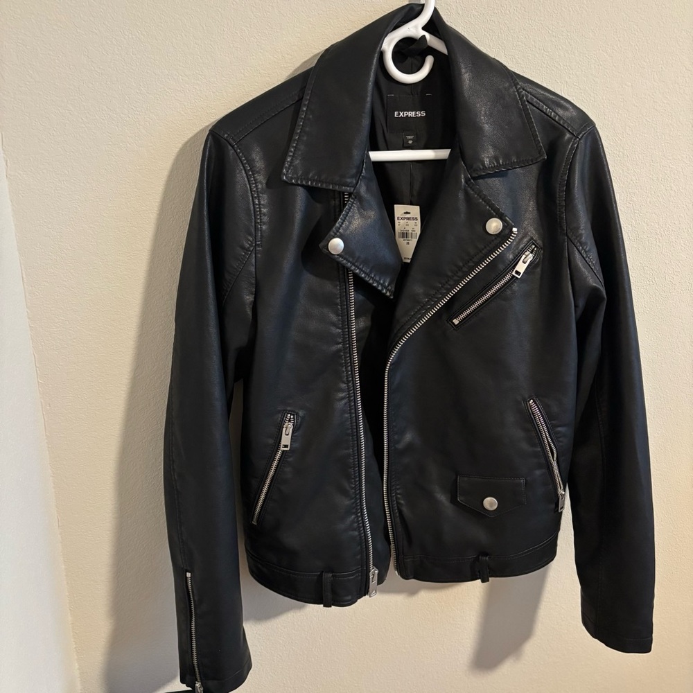 Brand new faux leather jacket